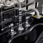 3-gats wastafelmengkraan met messing afvoer Klassieke handgemaakte stijl - Noriana Viadurini