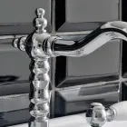 3-gats wastafelmengkraan met messing afvoer Klassieke handgemaakte stijl - Noriana Viadurini