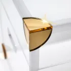 Plexiglas opbergkist met gouden details, gemaakt in Italië - Briseide Viadurini