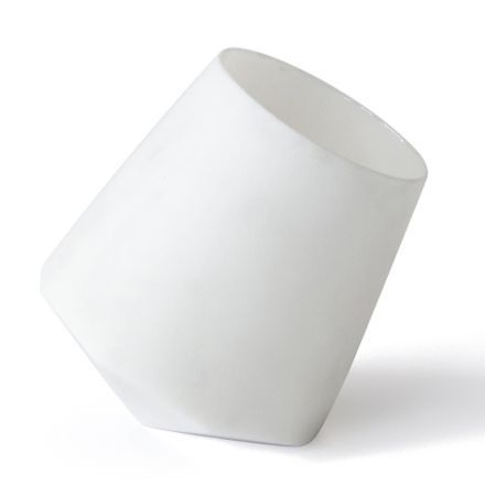Storto Design Waterglas in Satijn Wit Carrara Marmer - Scaglio Viadurini