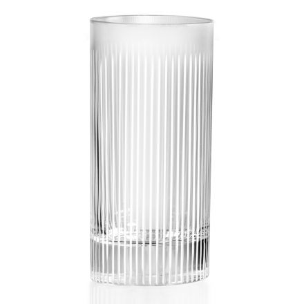 Eco Crystal Drinkglas Gestreept effect, Luxury Line 12 stuks - Davio Viadurini