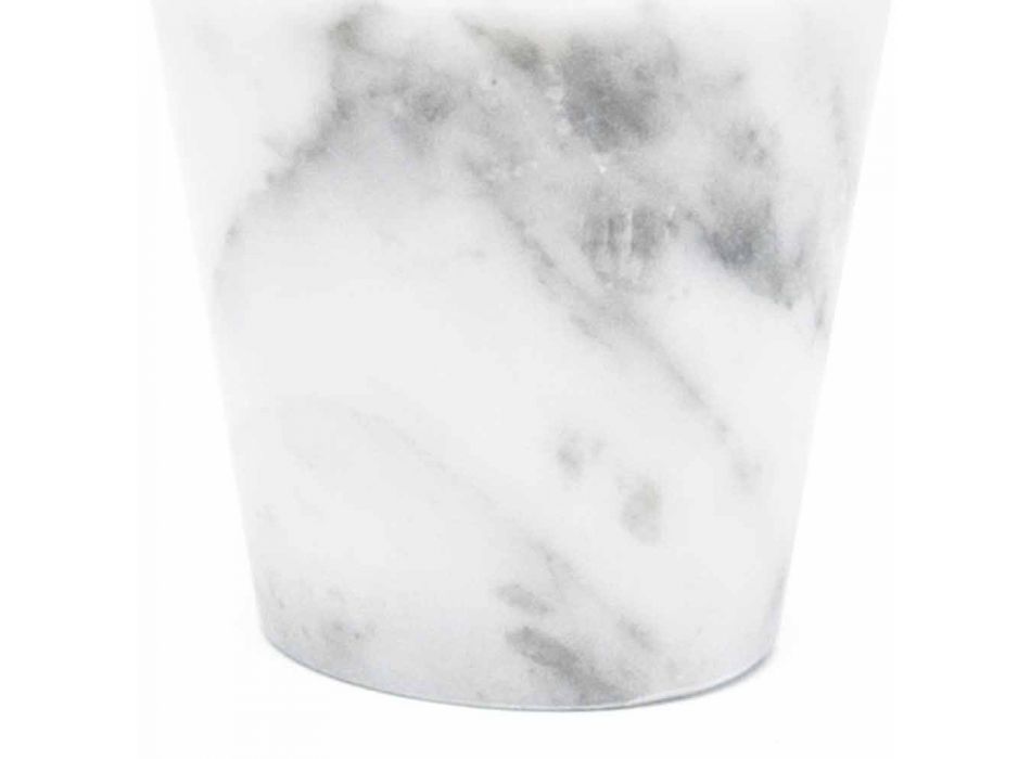 Grappa-glas in wit Carrara-marmer gemaakt in Italië - Fergie Viadurini