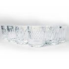 Waterglazen in transparant glas en vintage decoratie 12 stuks - Manatta Viadurini