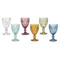 Gekleurde wijnglazen in modern design glas 12 stuks - Timon