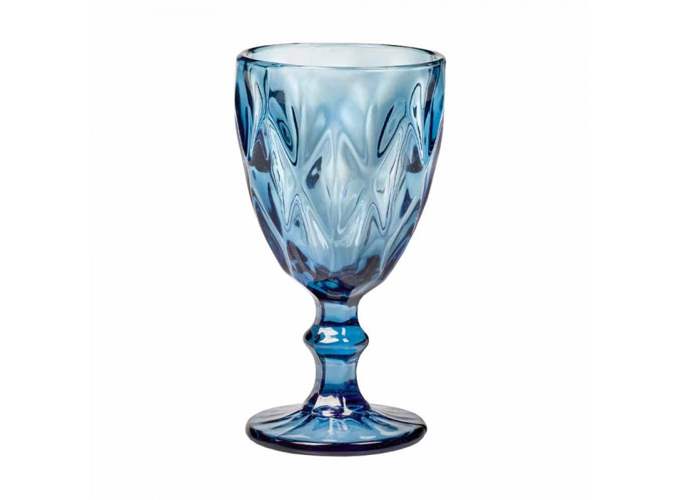 Modern Design Glas Gekleurde Wijnglazen 6 Stuks - Timon Viadurini