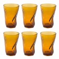 Gekleurde glazen cocktailglazen 12 stuks verfrommeld ontwerp - Sarabi