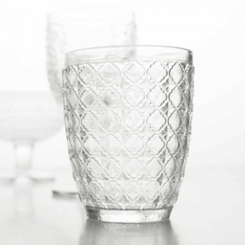 6-delige serveerbril in transparant glas voor water - optisch