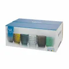 Modern Gekleurd Glas Versierde Glazen Serveerwater 6 Stuks - Mix Viadurini