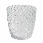 Gedecoreerde transparante glazen glazen, modern waterservice 12 stuks - mix Viadurini