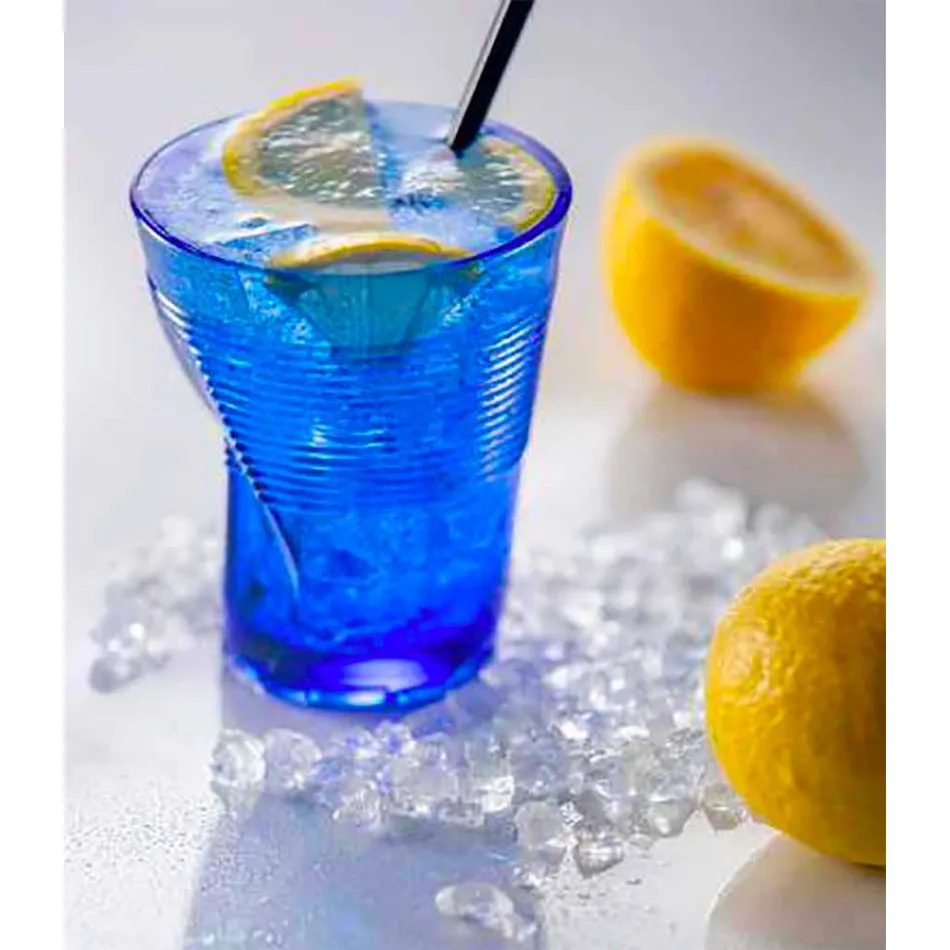 Modern gekleurde glazen waterglazen 6 stuks ontwerp - Sarabi Viadurini