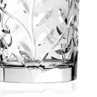 Lage Tumbler Glazen in Eco Crystal Leaf Decoratie 12 Stuks - Magnolio Viadurini