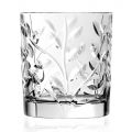 Lage Tumbler Glazen in Eco Crystal Leaf Decoratie 12 Stuks - Magnolio