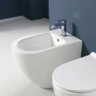 Aralia keramische bidet met één gat en cyclonische werking, modern design Viadurini
