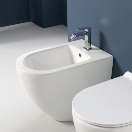 Aralia keramische bidet met één gat en cyclonische werking, modern design Viadurini