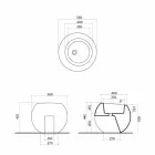 Bolvormig bidet in Fanna-gekleurd keramiek Viadurini