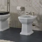 Witte keramische vintage stijl gemaakt in Italië bidet - Nausica Viadurini
