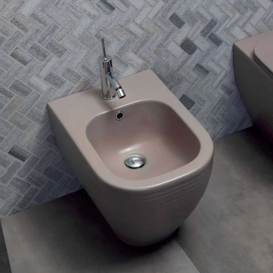 Vloer bidet in wit of gekleurd Trabia geglazuurd keramiek Viadurini