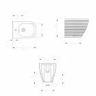 Vloer bidet in wit of gekleurd Trabia geglazuurd keramiek Viadurini