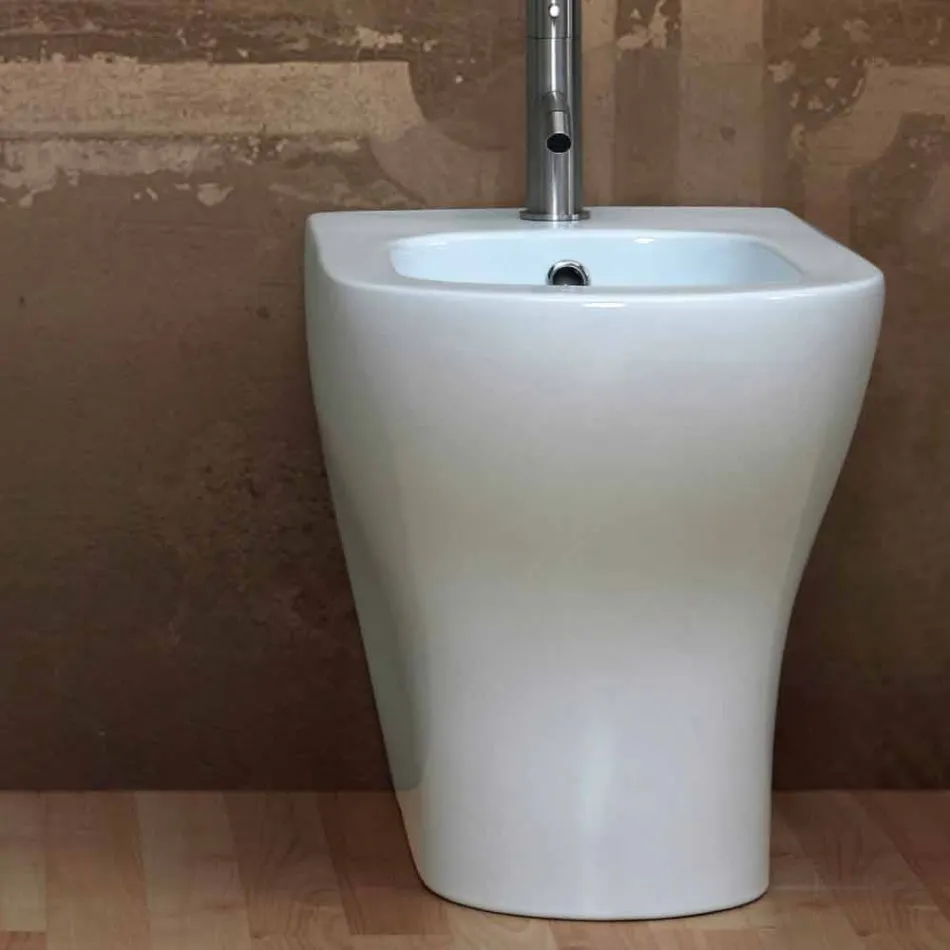 Bidet modern design in wit keramiek 54x35 cm Ster, made in Italy Viadurini