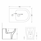 Bidet modern design in wit keramiek 54x35 cm Ster, made in Italy Viadurini