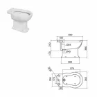 Bidet in Wit of Zwart Klassiek keramiek uit de grond Gemaakt in Italië - Marwa Viadurini