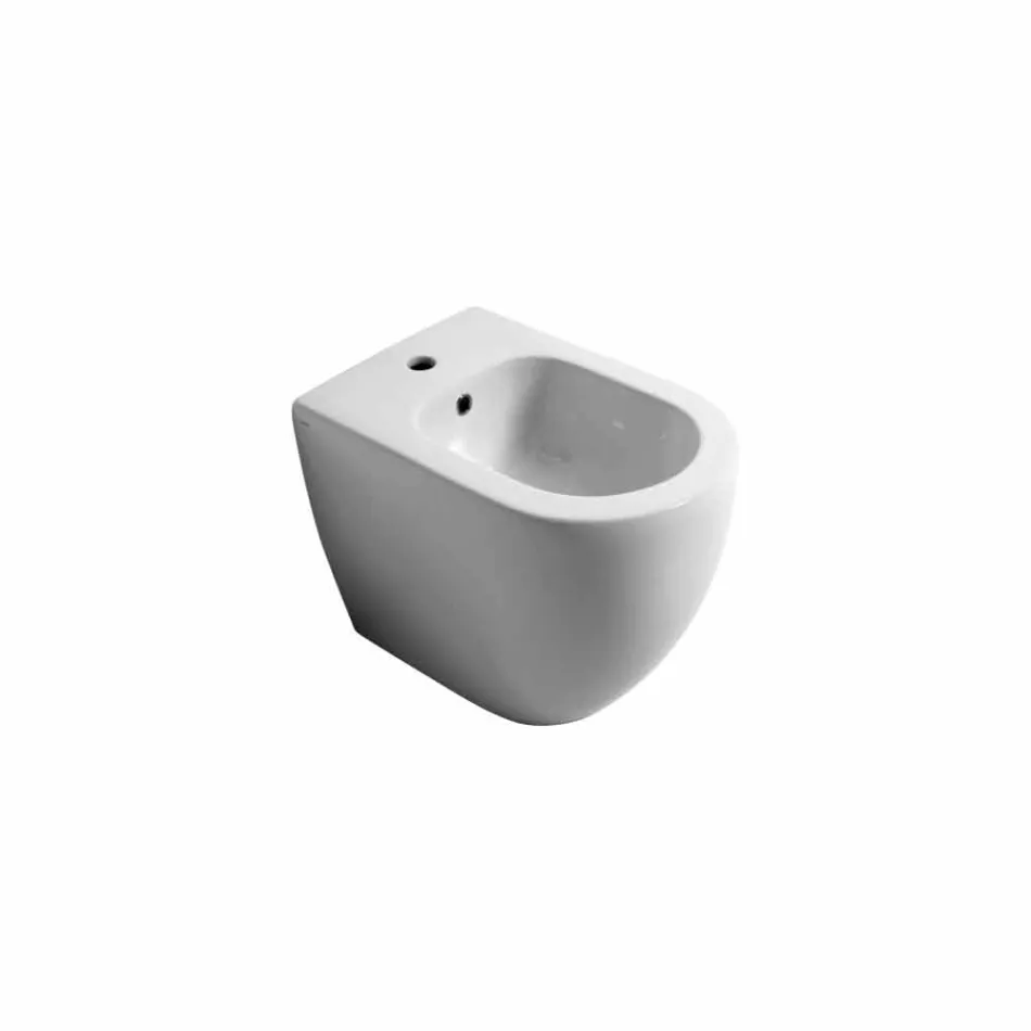Bidet moderne keramische Shine Plein Rimless 54x35cm Made in Italy Viadurini