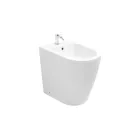 Vloerstaande bidet met één gat en randloze technologie in wit keramiek - Oleandro  Viadurini