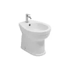 Vloerstaande bidet met één gat in wit keramiek met een elegant modern design - Silica Viadurini