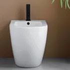 Vrijstaande bidet met één spoelgat, vervaardigd uit duurzaam wit keramiek met een modern design - Olmo Viadurini
