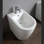 Eengats bidet met verplaatsbare afvoer in keramiek met een modern design - Oleandro  Viadurini
