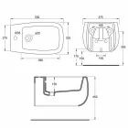 Ontwerp hangend bidet in wit Gaiola keramiek, gemaakt in Italië Viadurini