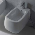 Ontwerp hangend bidet in wit Gaiola keramiek, gemaakt in Italië