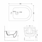 Hung bidet in modern design keramiek Star 55x35cm Made in Italy Viadurini