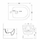 Bidet modern pendel wit keramiek Star 50x35cm Made in Italy Viadurini
