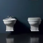 Hung bidet Moderne stijl 54x36 cm in het wit keramiek, gemaakt in Italië Viadurini