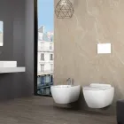 Aster - Wandbidet van duurzaam wit keramiek met een modern design Viadurini