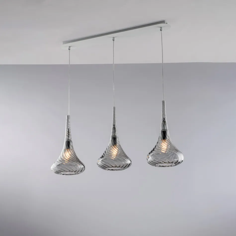 IJzeren rail met Pyrex-glas, gemaakt in Italië, voor interieurdecoratie - Corinto Viadurini