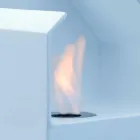 Biocamino Countertop keramische bio-ethanol en Curtis staal Viadurini