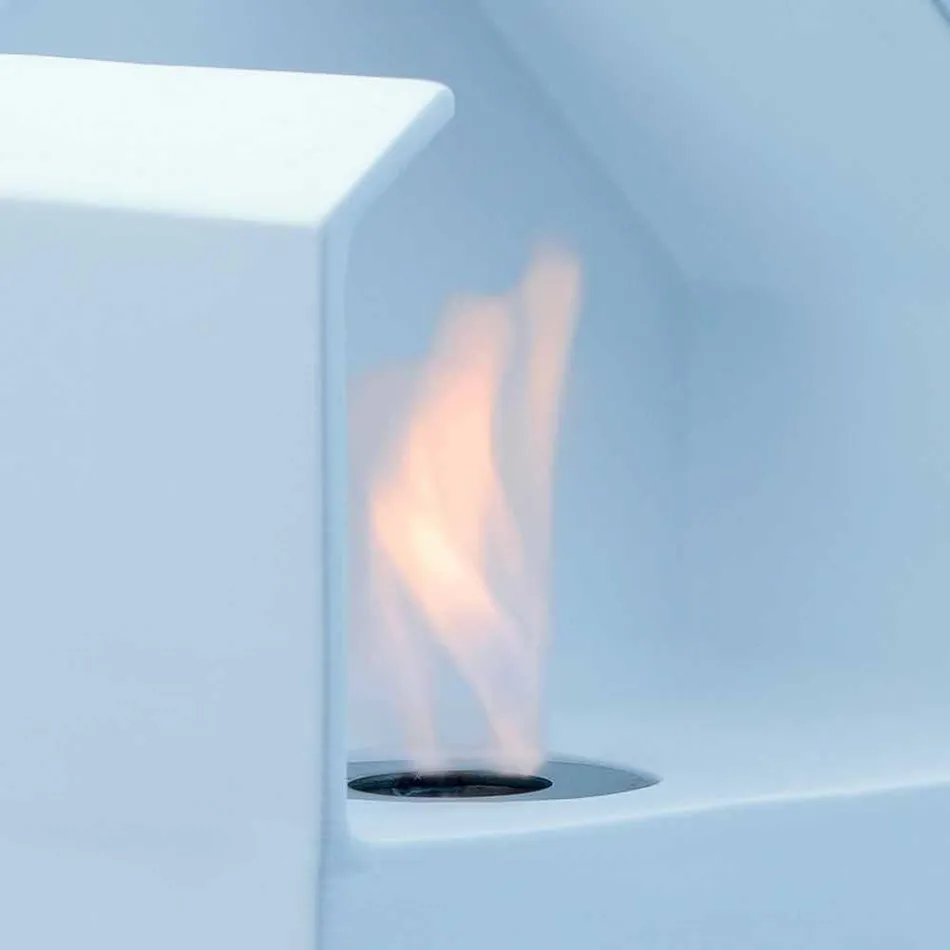 Biocamino Countertop keramische bio-ethanol en Curtis staal Viadurini