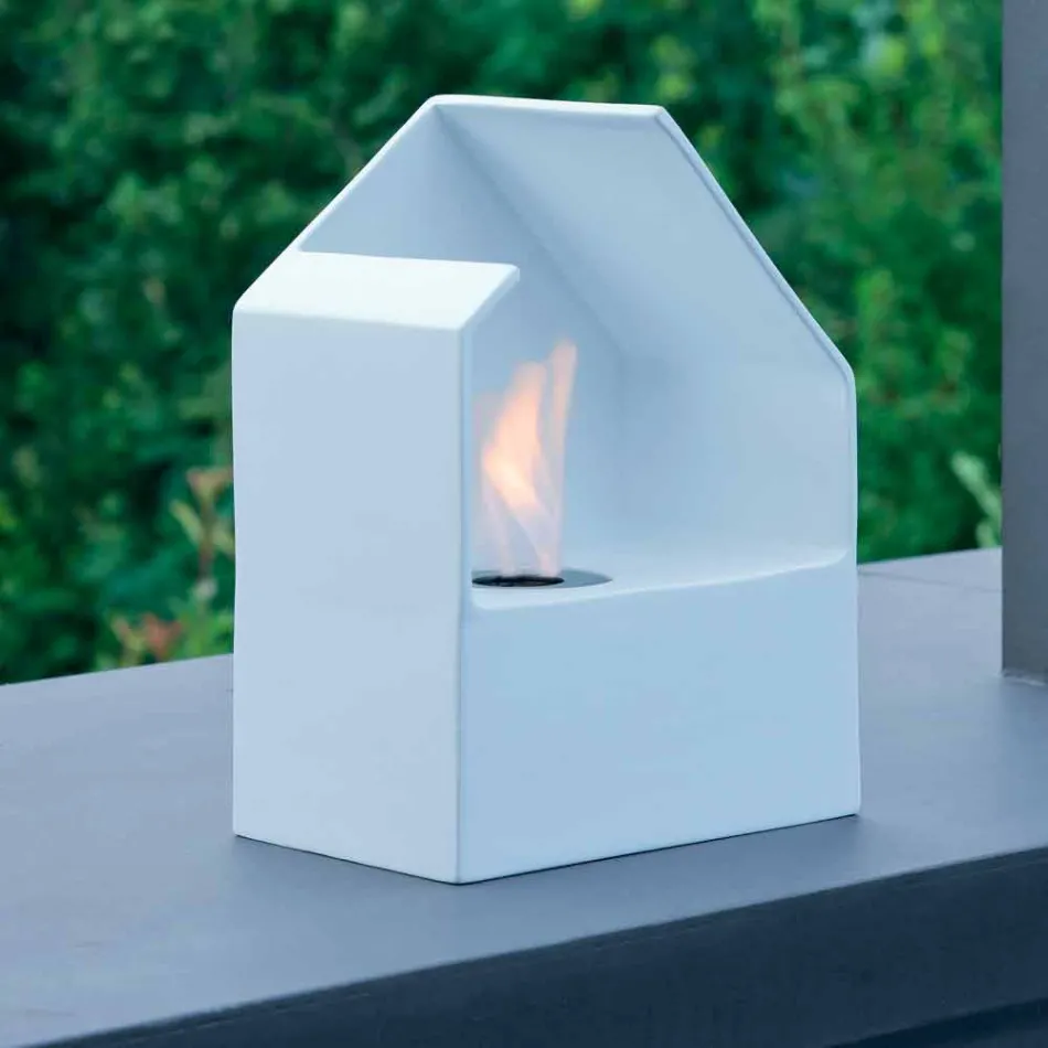 Biocamino Countertop keramische bio-ethanol en Curtis staal Viadurini