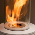 Biocamino round ondersteuning marmer Gordon, made in Italy Viadurini