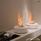 Biocamino round ondersteuning marmer Gordon, made in Italy Viadurini