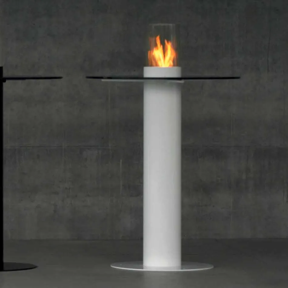 Biocamino outdoor bioethanol met glazen top Dean-Table Viadurini