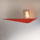 Moderne design biohaard in geverfd staal en glas - Malcolm Viadurini