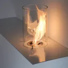 Moderne design biohaard in geverfd staal en glas - Malcolm Viadurini