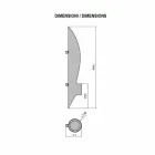 Wand biohaard van buisvormig en modern design in zwart staal - Jackson Viadurini