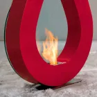 Biocamino van bio-ethanol aarde, flame-vormige modern design Todd Viadurini