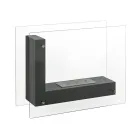 Biohaard op de vloer met dubbelzijdige structuur in glas en zwart metaal - Squillo Viadurini