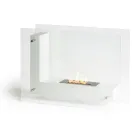 Vloer Bio-haard met dubbelzijdige structuur in glas en metaal - Planeto Viadurini