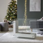 Vloer Bio-haard met dubbelzijdige structuur in glas en metaal - Planeto Viadurini